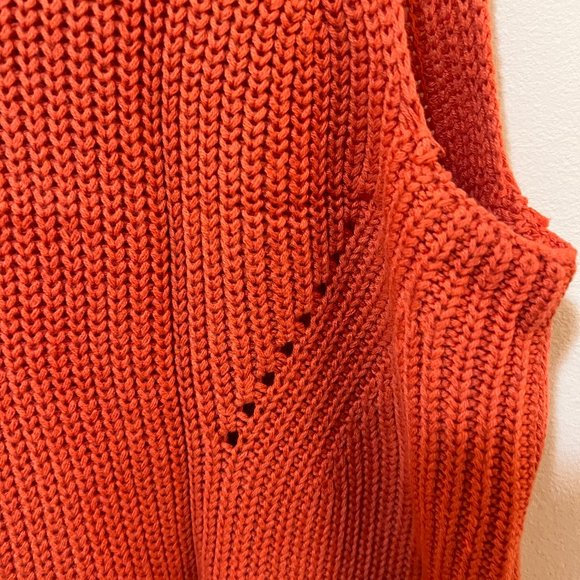 Abercrombie and Fitch Orange Sleeveless Sweater (Medium) - Picture 2 of 7
